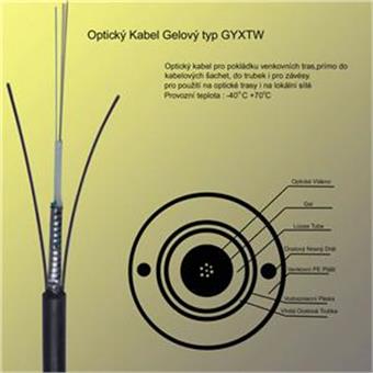 8vl. 09/125 opt.kabel samonos,panceř.,2x ocel.drát