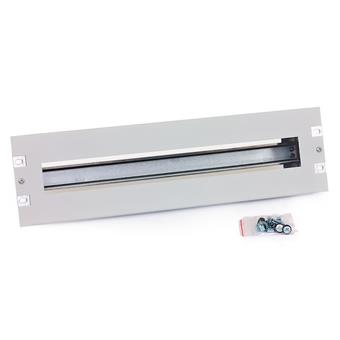 19" instalační panel s DIN lištou 3U šedá