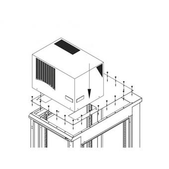 Redukcia pre montáž klímat.800x1000,1200 do hl.rozvádzača, sivá