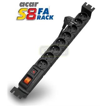 19" napáj.panel ACAR S8/5m 8x220V Black+přep.ochr.10A
