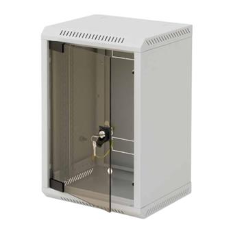 10" rack jednodílný 9U/260 TRITON šedý dveře sklo
