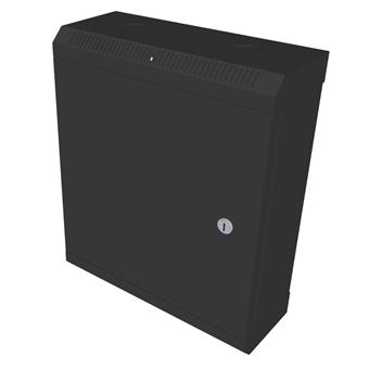 10" rack jednodílný 9U/140 DATACOM černý plech.dveře