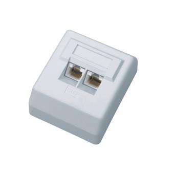 DATACOM UTP dvojzásuvka nad omítku 45 st.- Cat5e