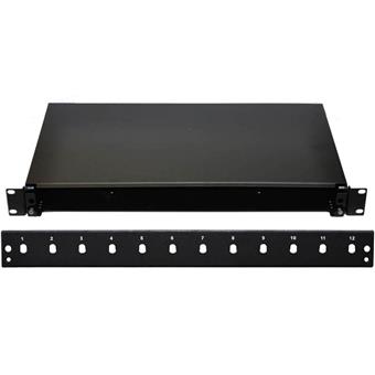 19" Optická vana 12xST simplex včetně kazety černá