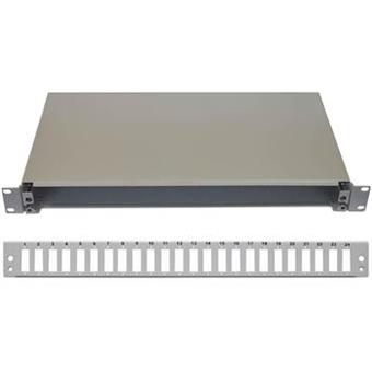 19" Optická vana 24xSC duplex včetně kazety šedá