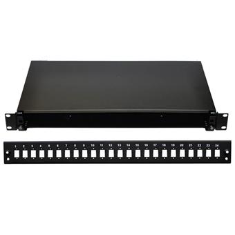 19" Optická vana  24xSC simplex černá aretace plastovým klipem