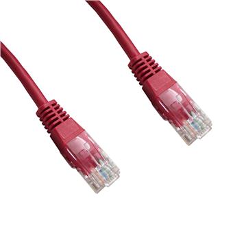 DATACOM patch cord UTP cat5e 1M červený