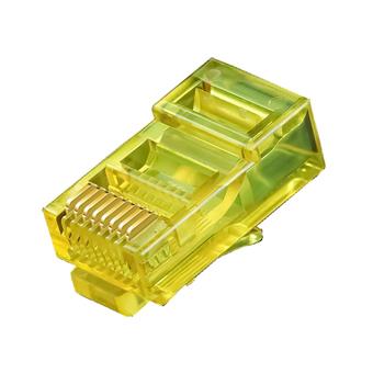W-Star Konektor UTP RJ45 lanko/licna, pozlacený 3u, Cat5e, žlutá, 10ks