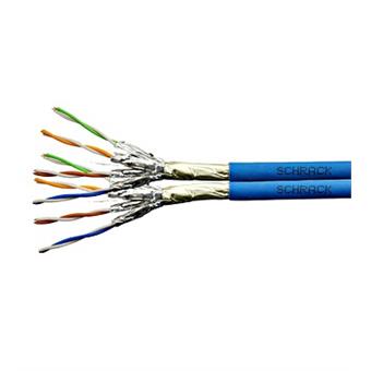 Kabel F/FTP Cat.6a 500 MHz 2x(4x2xAWG23),LS0H modrý,Dca,500m