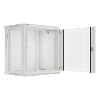 Nástěnný rack 19'' 12U 600X450mm šedý flat pack