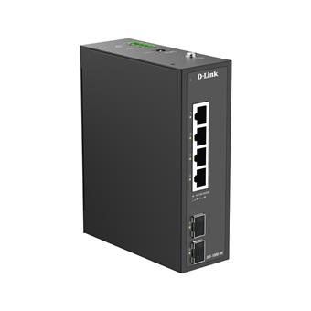 D-Link DIS-100G-06 6-Port Gigabit Industrial Unmanaged Switch with 2 x SFP Ports