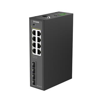 D-Link DIS-210G-12P 12-Port Gigabit Industrial PoE+ Smart Managed Switch with 4 x SFP Ports
