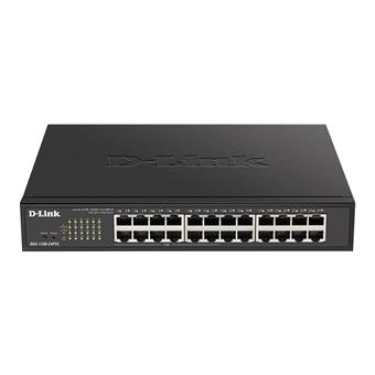 D-Link DGS-1100-24PV2 24-port Gigabit Smart switch, 12x GbE PoE+, PoE 100W