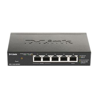 D-Link DGS-1100-05PDV2 5-Port Gigabit PoE Smart Managed Switch with 1 PD port