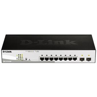 D-Link DGS-1210-08P Smart PoE switch, 8x GbE PoE+, 2x SFP, PoE 65W, fanless