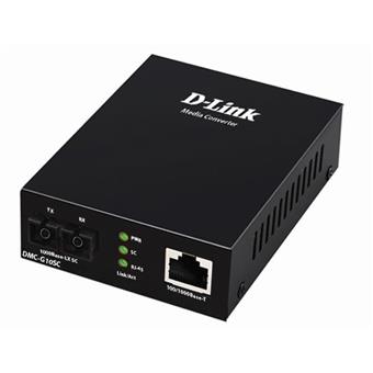 D-Link DMC-G10SC/E - 100/1000BaseT to 1000BaseLX (SC) Single-mode Media Converter (10 km)