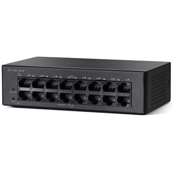 Cisco SF110D-16 Half POE-EU, PoE, 16x10/100 Desktop Switch