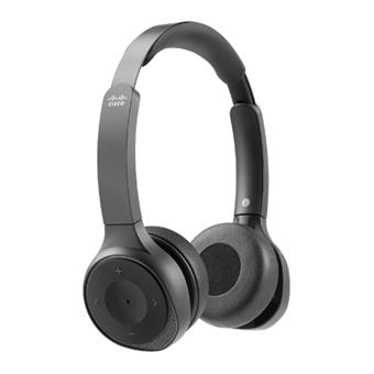 Cisco Headset 730 (carbon black headset with travel case, USB adapter, USB and 3.5-mm connectors)