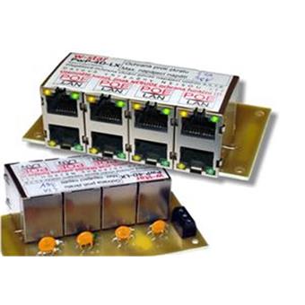 W-Star 4portový napája. panel s ochranou proti prepätiu 30V/1,6A, 100Mbit