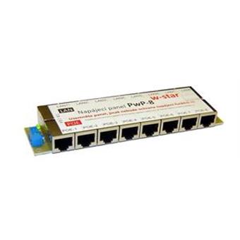 W-Star 8portový napája. panel PoE s ochranou proti prepätiu 60V