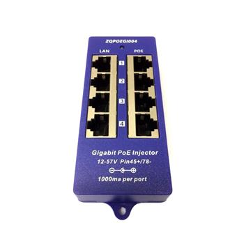 Gigabitový tienený 4-portový PoE panel