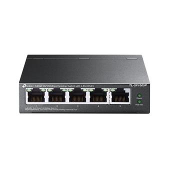 TP-Link TL-SF1005P 5x10/100 (4xPOE) 67W Desktop Steel CCTV Switch