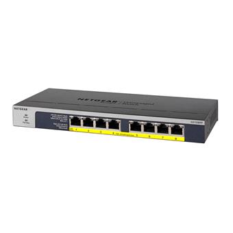NETGEAR 8-port 10/100/1000Mbps Gigabit Ethernet, Flexible PoE, GS108PP