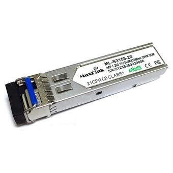 MaxLink 1.25G SFP optický modul, WDM (BiDi), SM, Tx 1310/Rx1550nm, 3km, 1x LC konektor, DDM
