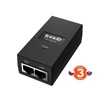 Tenda PoE15F Fast Ethernet Power Injector PoE 15.4W, 802.3af, 2x LAN 10/100 Mb/s