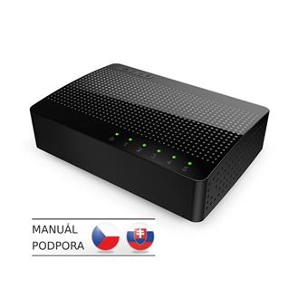 Tenda SG105 -  5x Gigabit Desktop Ethernet Switch, rychlosti 10/100/1000 Mb/s, Auto MDI/MDIX, 10Gb/s