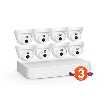 Tenda K8P-4CR - PoE kamerový set 4Mpx, 8CH NVR + 8x IP kamera 4Mpx IP67, zvuk, web. rozhranie, CZ app
