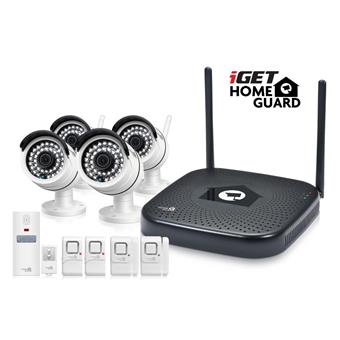 iGET HGNVK48904 - CCTV bezdrátový WiFi set HD 960p, 4CH NVR + 4x IP kamera 960p, sada 5ks minialarmů
