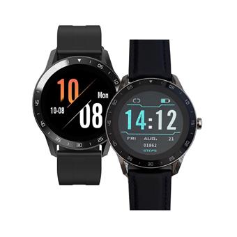 iGET BLACKVIEW GX1 Black - chytré hodinky, 5 ATM,LCD 1.3",260mAh, pásek silikon + eko kůže v balení!