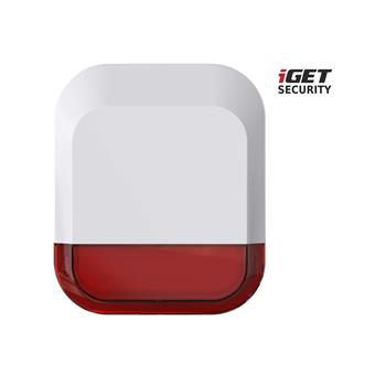 iGET SECURITY EP11 - vonkajšia siréna napájaná batériou alebo adaptérom, pre alarm M5