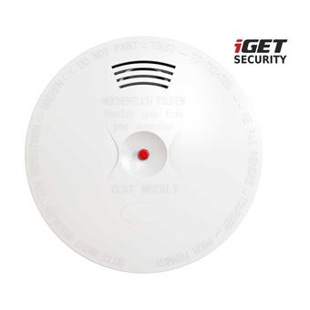 iGET SECURITY EP14 - bezdrát. senzor kouře, norma EN14604:2005, samostatný nebo pro alarm M5