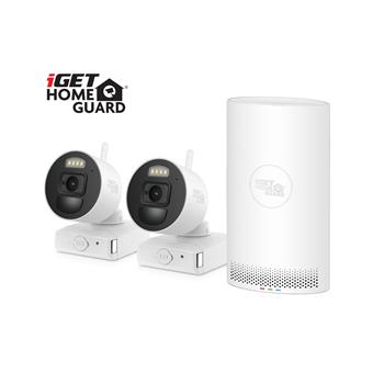 iGET HGNVK88002P v2023 - bateriový bezdrátový Wi-Fi set FullHD 1080p, 8CH NVR + 2x FullHD kamera