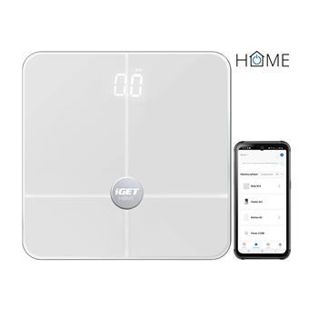 iGET HOME BODY B18 White - chytrá váha, aplikace Android/iOS, Bluetoot