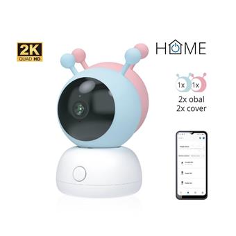 iGET HOME Camera CS2 Baby - WiFi 2K IP kamera a chůvička, noční vidění, audio, 2x obal, teplota
