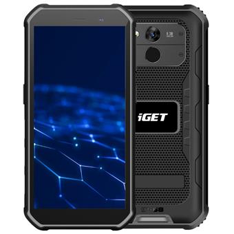 iGET T1 6 + 128 Black - odolný mobilní telefon