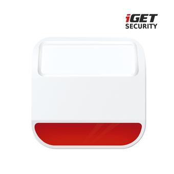 iGET SECURITY MP11 - venkovní siréna napájená baterií nebo adaptérem, pro alarm M6-4G, bat. v balení