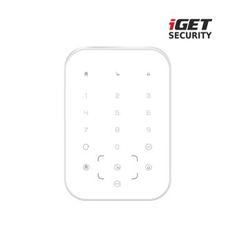 iGET SECURITY MP13 - bezdrôtová klávesnica s RFID čítačkou pre alarm M6-4G, napájanie 4x AA v balení