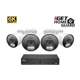iGET HGNVK88604 - Kamerový MegaHD 6K PoE SMART set, 8CH NVR + 4xIP 6K kamera, zvuk, AI detekcia