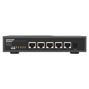QNAP switch QSW-3205-5T (5x 10GbE port, pasiv. chladenie, podpora 100M/1G/2,5G/5G a 10G)