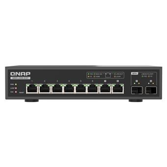 QNAP switch QSW-L3208-2C6T (6x 10GbE port, 2x 10G SFP+/NBASE-T Combo, Lite Managed)