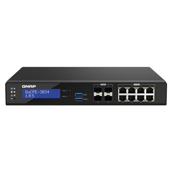 QNAP NVPE zariadenia QuCPE-3034-C3758R-16G (4core C3758R 2,4GHz, 16GB RAM, 2xM.2, 8x2,5GbE,4x10G SFP+)