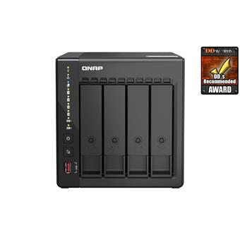 QNAP TS-453E-8G (4core 2,6GHz, 8GB RAM, 4x SATA, 2x M.2 NVMe slot, 2x HDMI 4K, 2x 2,5GbE, 4x USB)