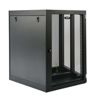 Skříň SmartRack 18U, Š=920mm, Hl=630mm, hloubka pro servery, pro vysoké zatížení, montáž na stěnu
