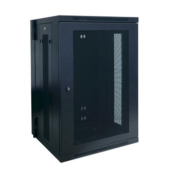 Skříň SmartRack 18U, Š=600mm, Hl=550mm, hloubka pro přepínače, montáž na stěnu