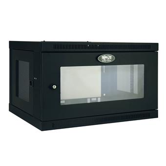 Skriňa SmartRack 6U, Mini Rack, Š = 600mm, Hl = 450mm, hĺbka pre prepínače, presklené dvere, na stenu