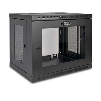 Skříň SmartRack 9U, Mini Rack, Š=600mm, Hl=450mm, hloubka pro přepínače, prosklené dveře, na stěnu